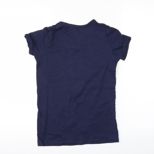 Primark Girls Blue   Basic T-Shirt Size 10-11 Years  - Unicorn