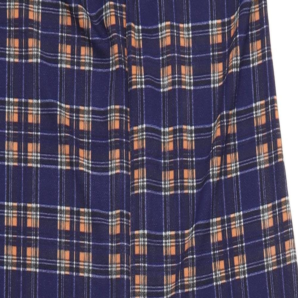 DIASY STREET Womens Blue Check  Jumpsuit One-Piece Size 12