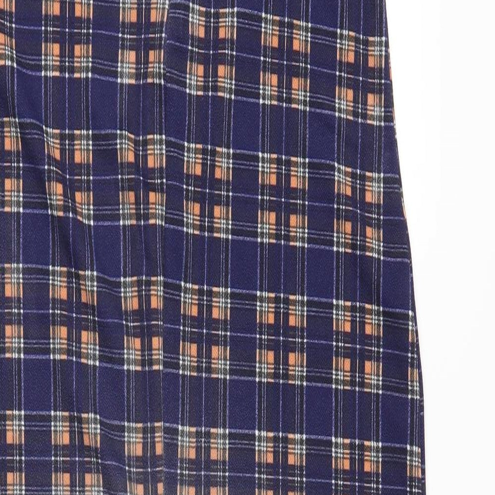 DIASY STREET Womens Blue Check  Jumpsuit One-Piece Size 12