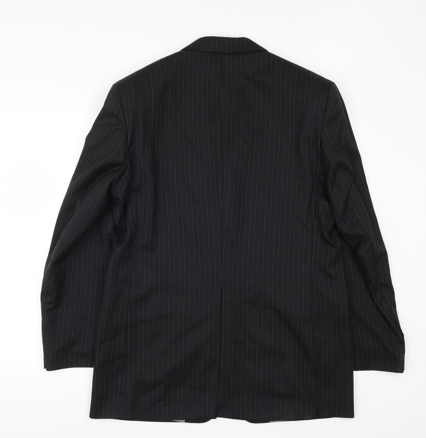 NEXT Womens Blue Striped  Jacket Suit Jacket Size 4
