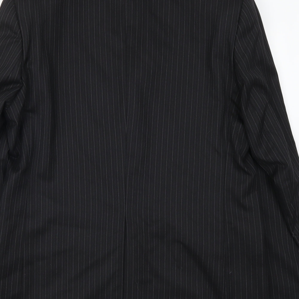 NEXT Womens Blue Striped  Jacket Suit Jacket Size 4