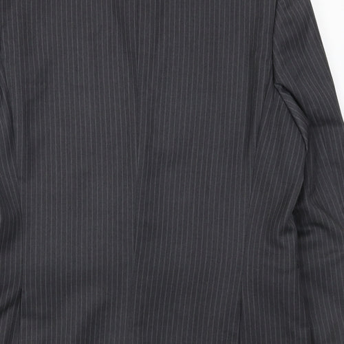 Jack Reid Mens Grey Striped  Jacket Suit Jacket Size 42