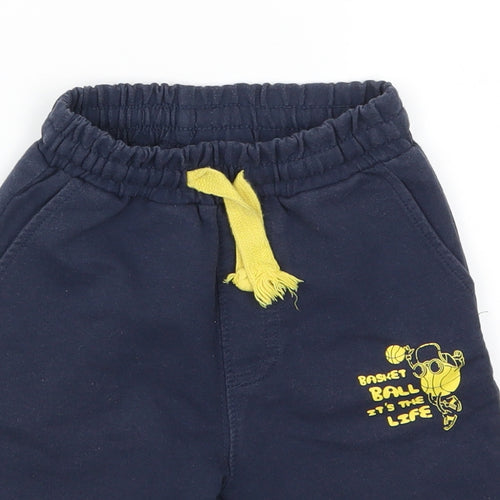 DeFacto Boys Blue   Sweat Shorts Size 4-5 Years - Basketball it's the Life