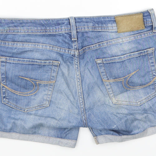Colins Womens Blue  Denim Hot Pants Shorts Size 28 in