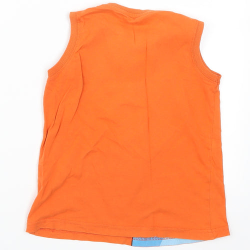LC Waikiki Boys Orange   Basic Tank Size 6-7 Years  - It's Not Heavy I Love Sports
