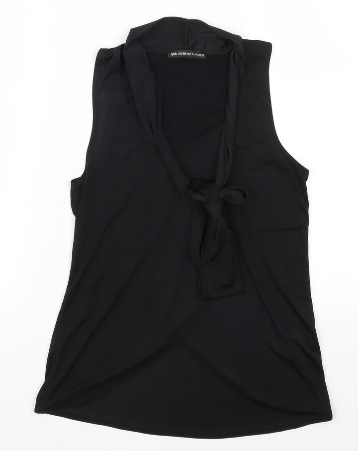 Topshop Womens Black Basic Tank Size 10