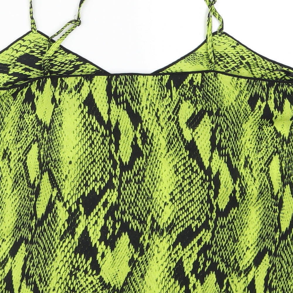 Primark Womens Green Animal Print  Basic Tank Size 12