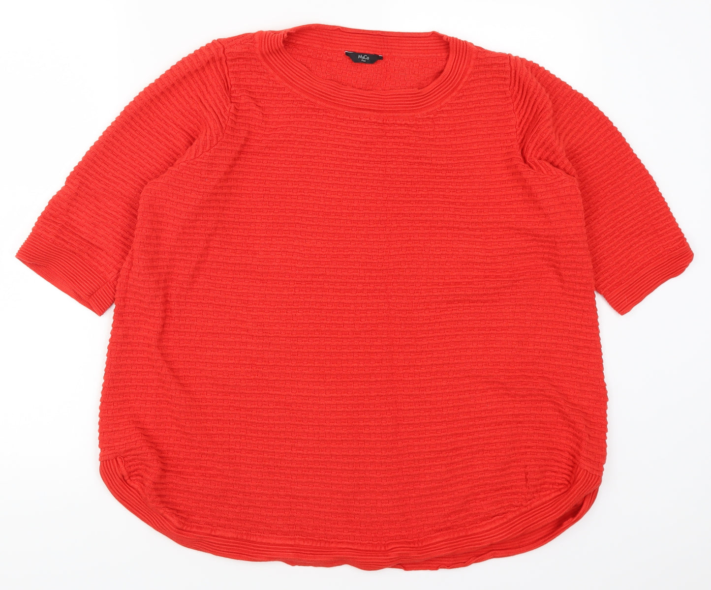 M&Co Womens Red   Pullover Jumper Size 22