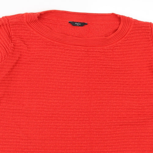 M&Co Womens Red   Pullover Jumper Size 22
