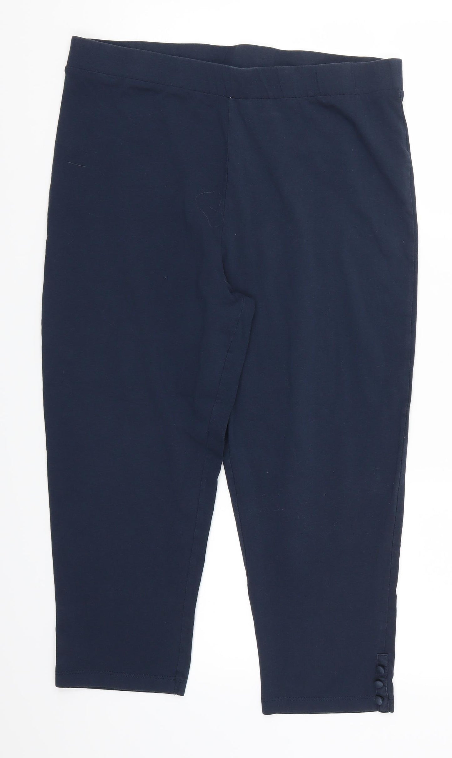 M&Co Womens Blue   Cropped Leggings Size 2XL L21 in