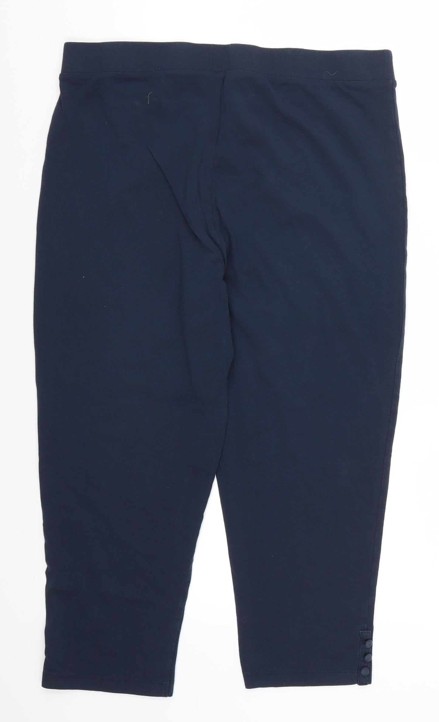 M&Co Womens Blue   Cropped Leggings Size 2XL L21 in