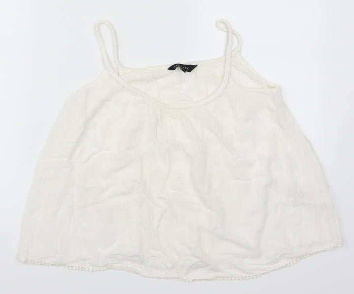 New Look Womens White Basic Tank Size 6