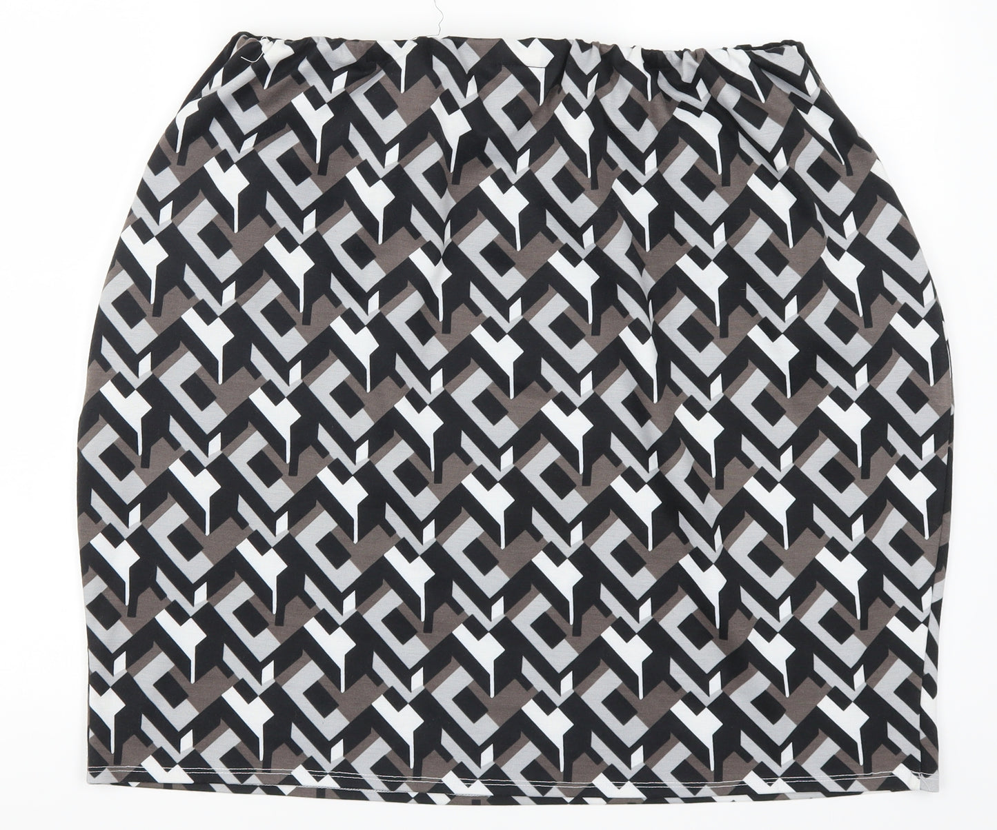 Polka Got Womens Grey Geometric  A-Line Skirt Size 36