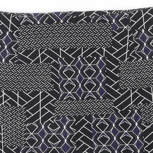 New Look Womens Blue Geometric  A-Line Skirt Size 6