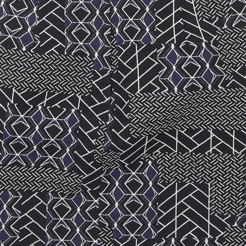 New Look Womens Blue Geometric  A-Line Skirt Size 6