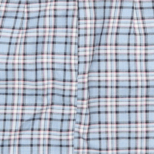 Preworn Womens Blue Check  A-Line Skirt Size XS