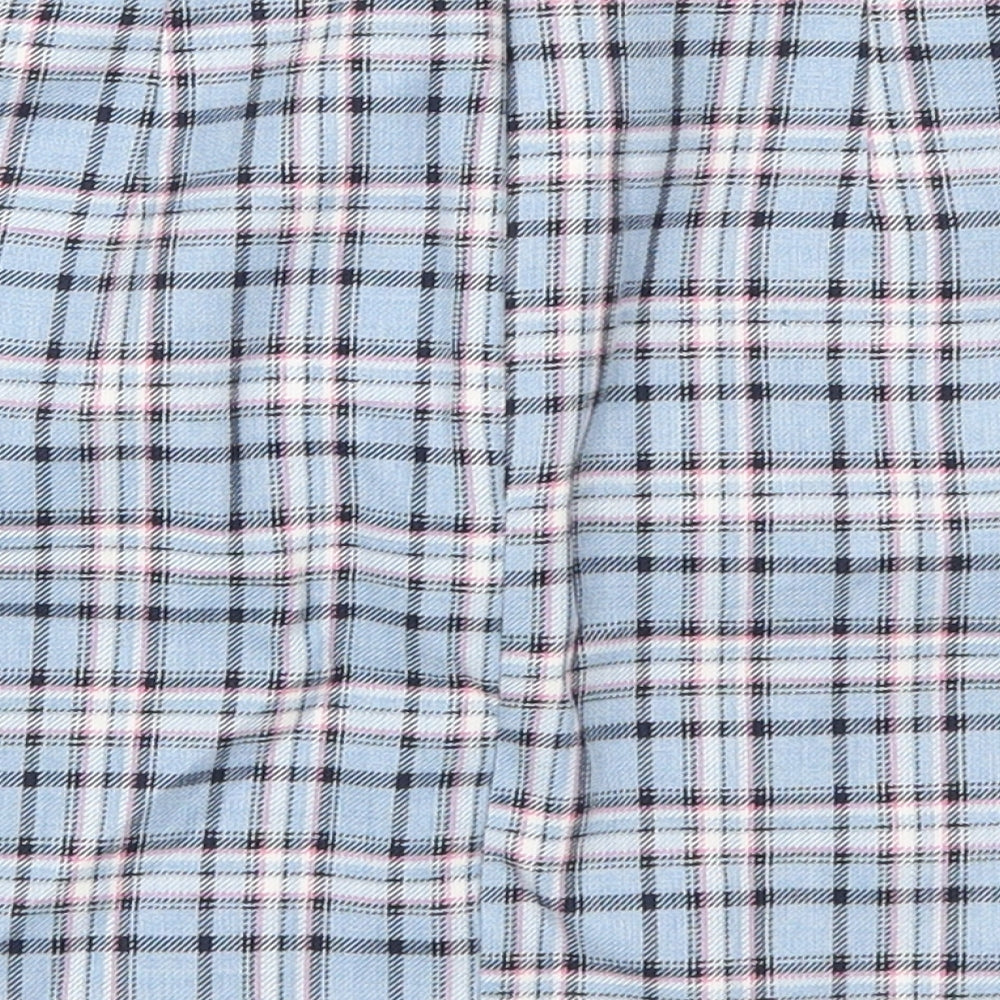 Preworn Womens Blue Check  A-Line Skirt Size XS