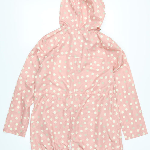 Atmosphere Womens Pink Polka Dot  Parka Coat Size 10
