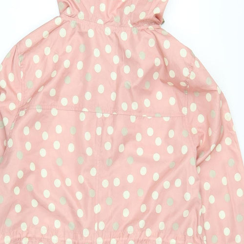 Atmosphere Womens Pink Polka Dot  Parka Coat Size 10