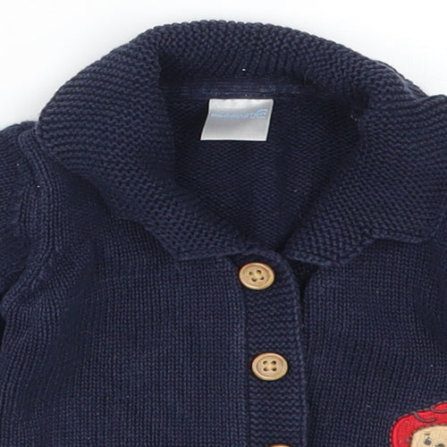 F&F Boys Beige   Cardigan Jumper Size 9-12 Months  - Paddington Bear