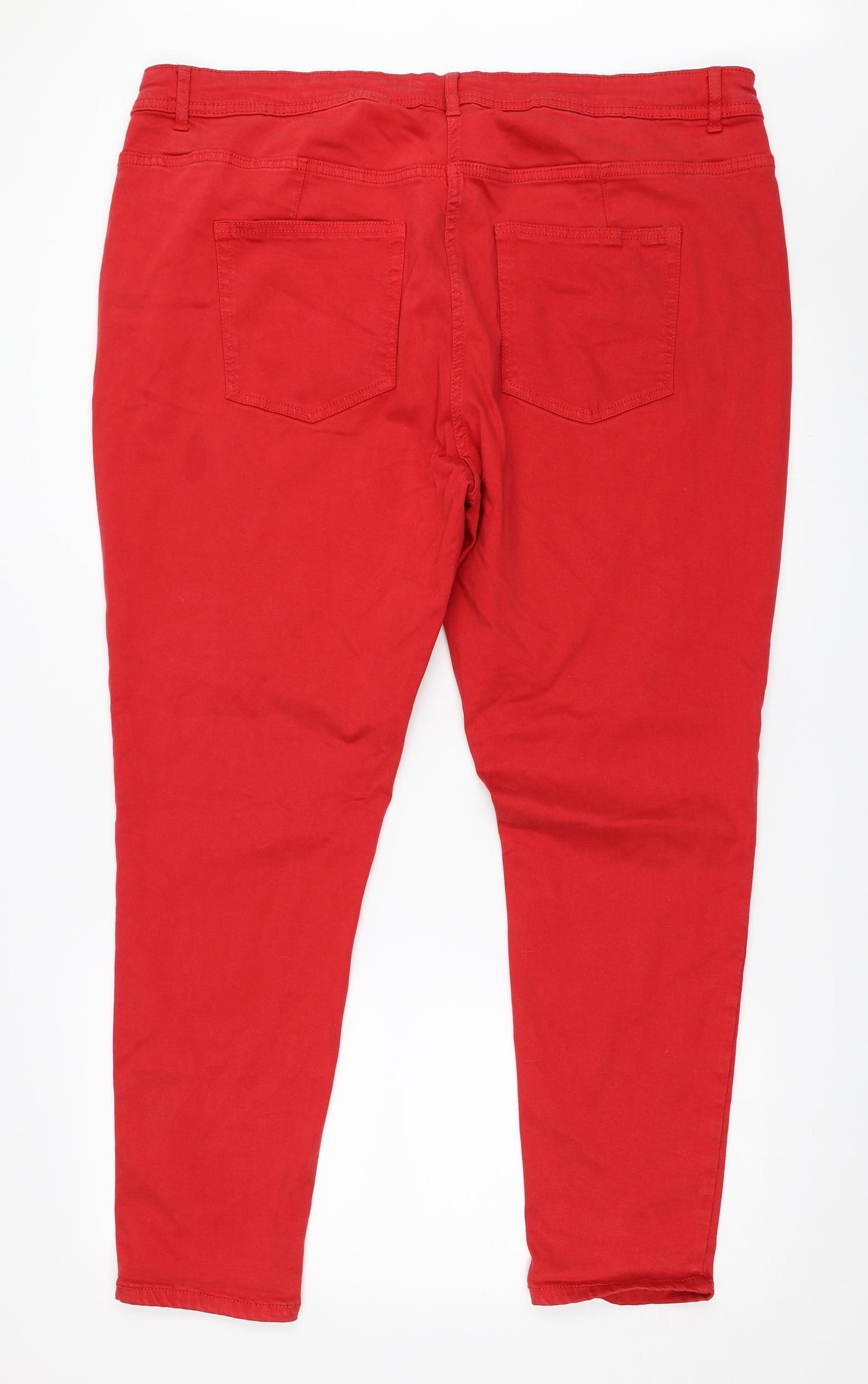 NEXT Womens Red   Skinny Jeans Size 22 L28.5 in