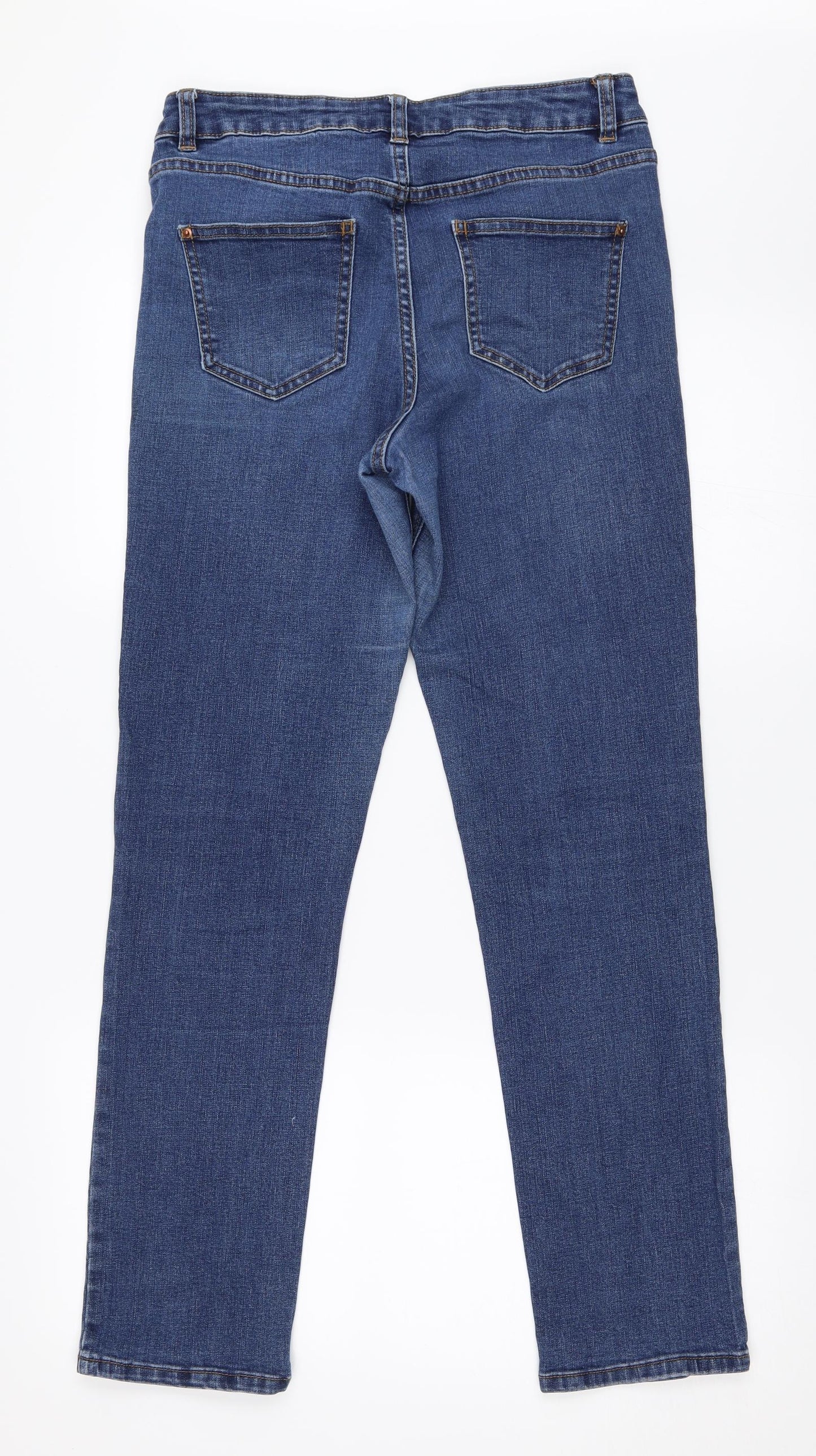 Nutmeg Womens Blue  Denim Straight Jeans Size 10 L29.5 in