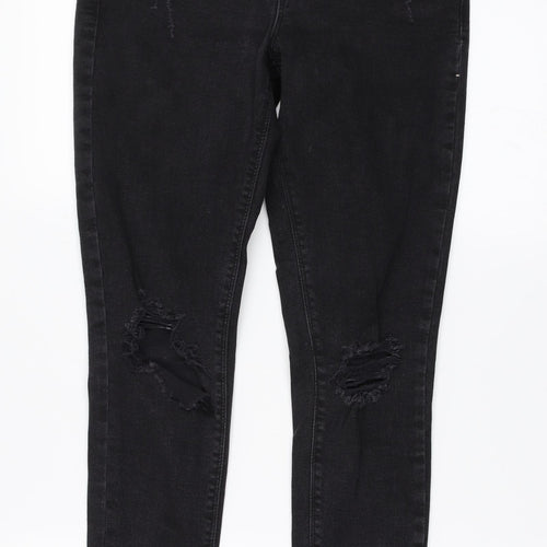 Miss Selfridge Womens Black  Denim Skinny Jeans Size 8 L27 in