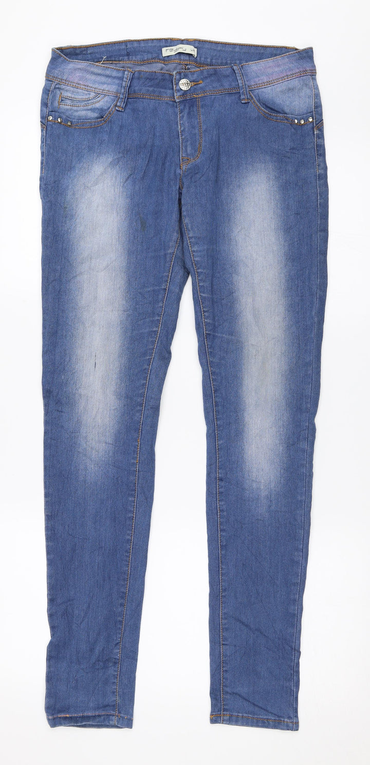 d.cherri Womens Blue  Denim Skinny Jeans Size 40 L31.5 in