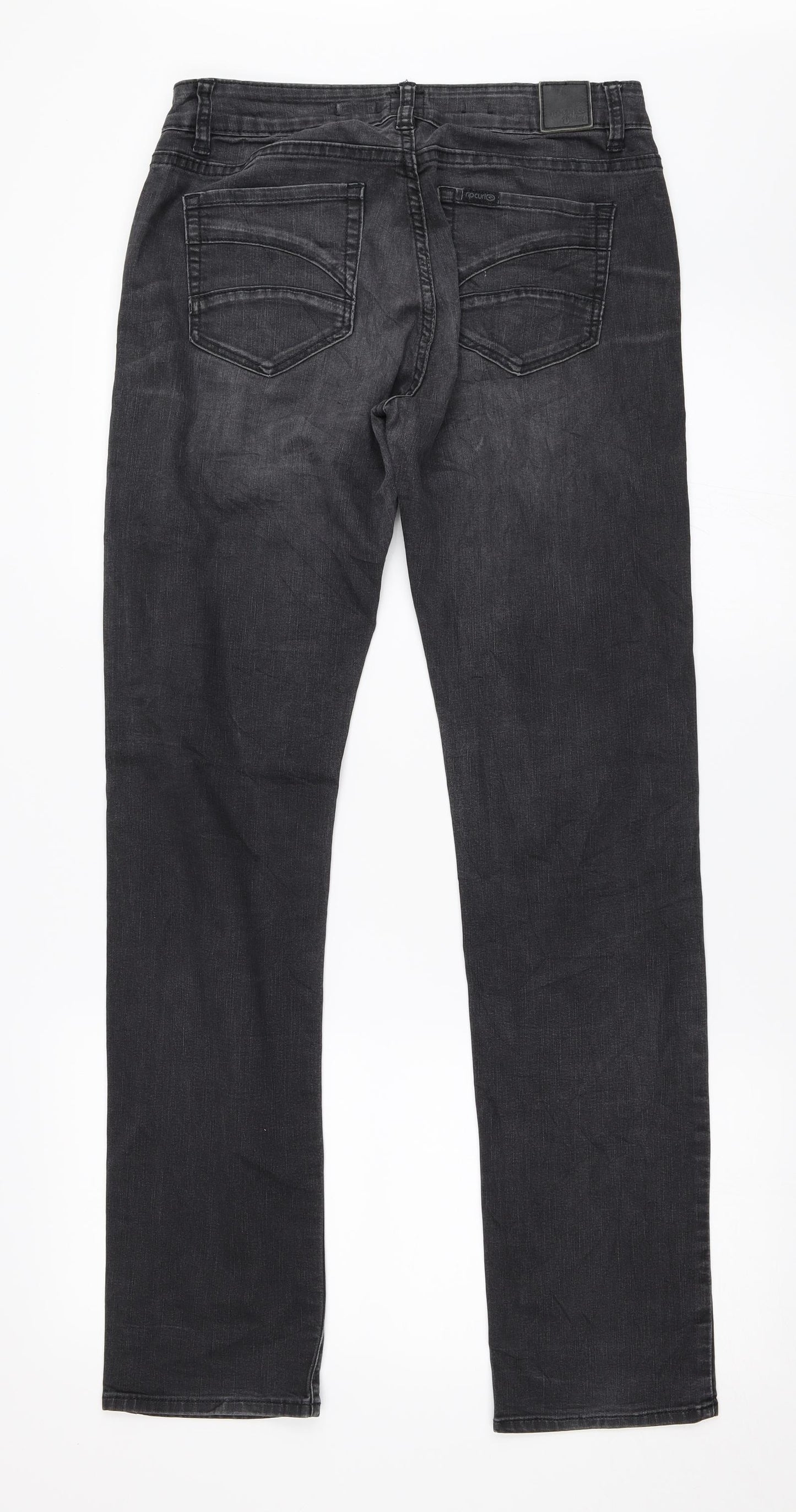 RIP CURL Womens Black  Denim Straight Jeans Size 28 in L31 in
