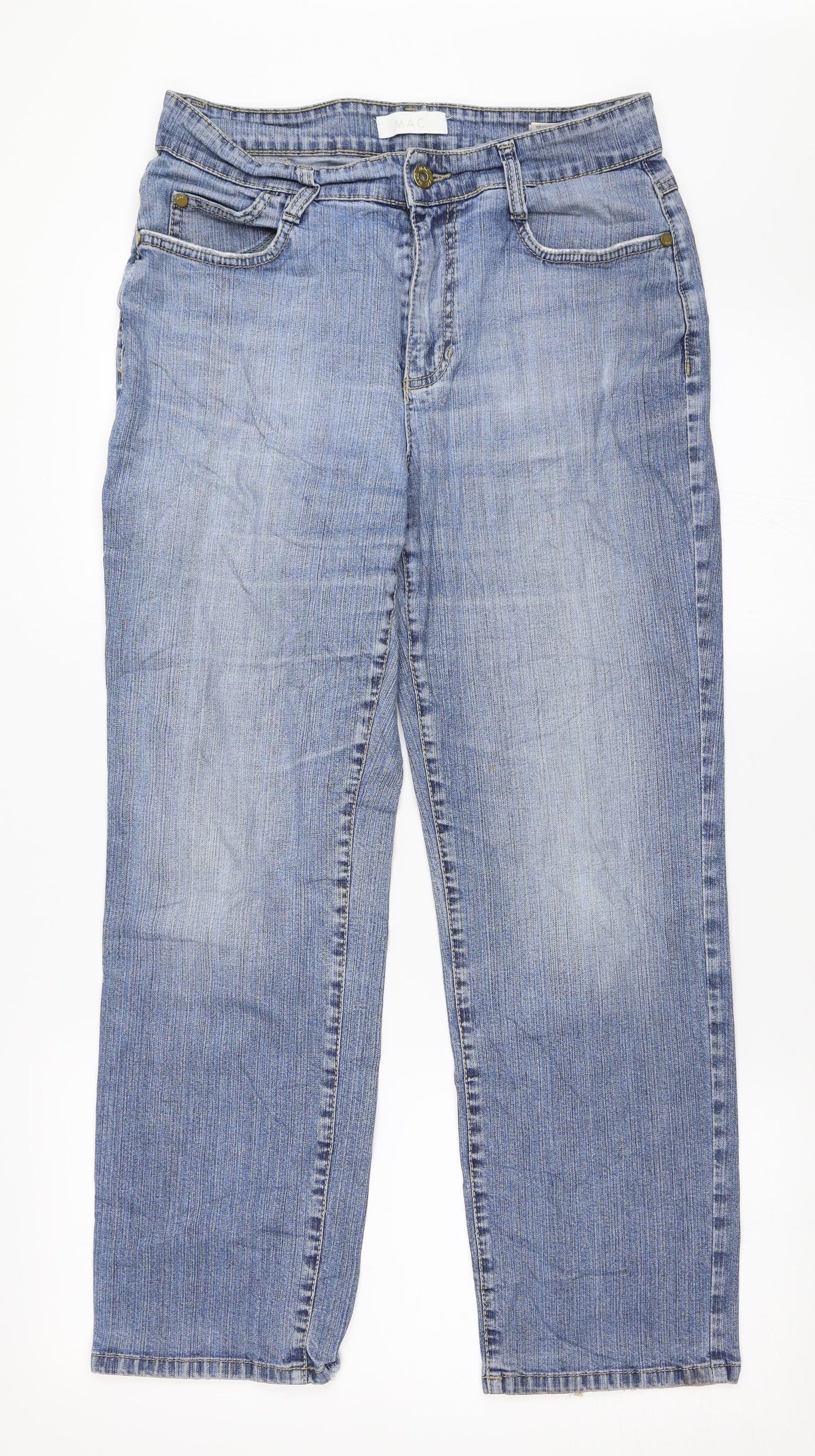 MAC Womens Blue  Denim Straight Jeans Size 28 in L27 in