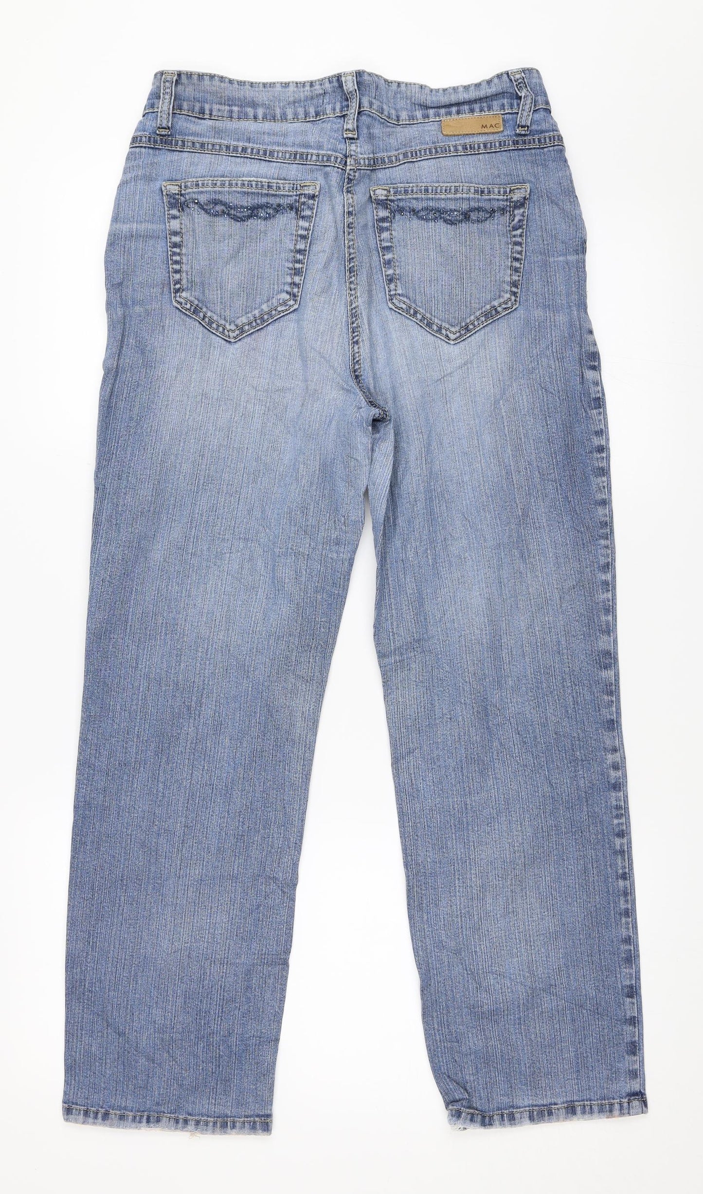 MAC Womens Blue  Denim Straight Jeans Size 28 in L27 in