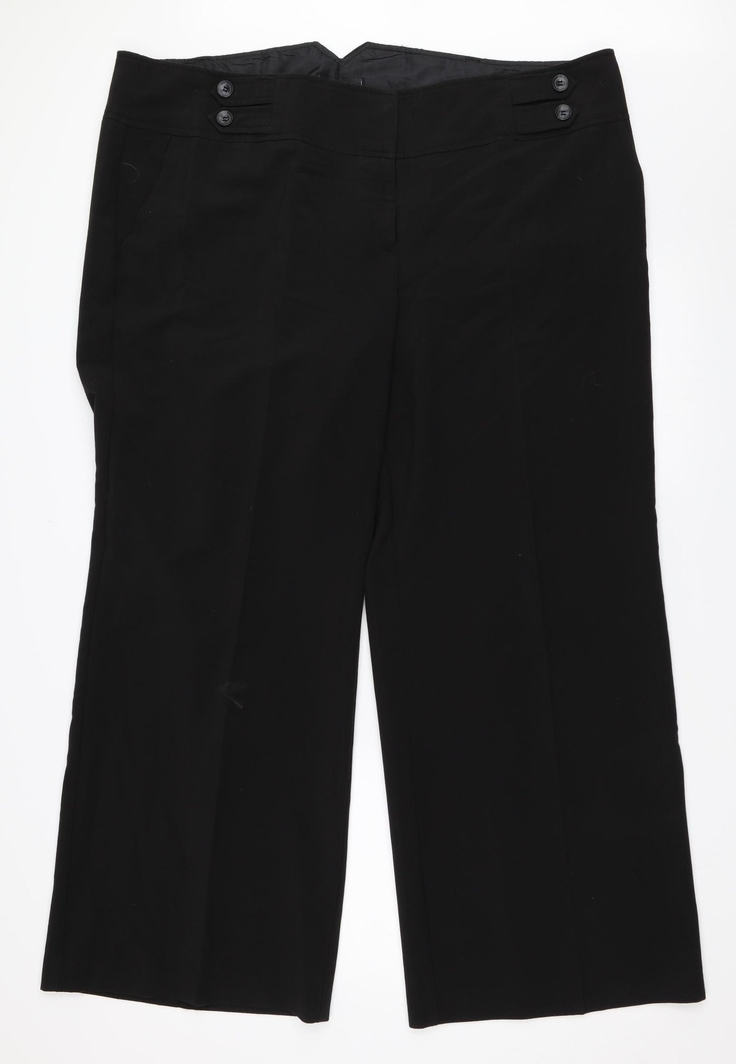 Preworn Womens Black   Trousers  Size 22 L30 in