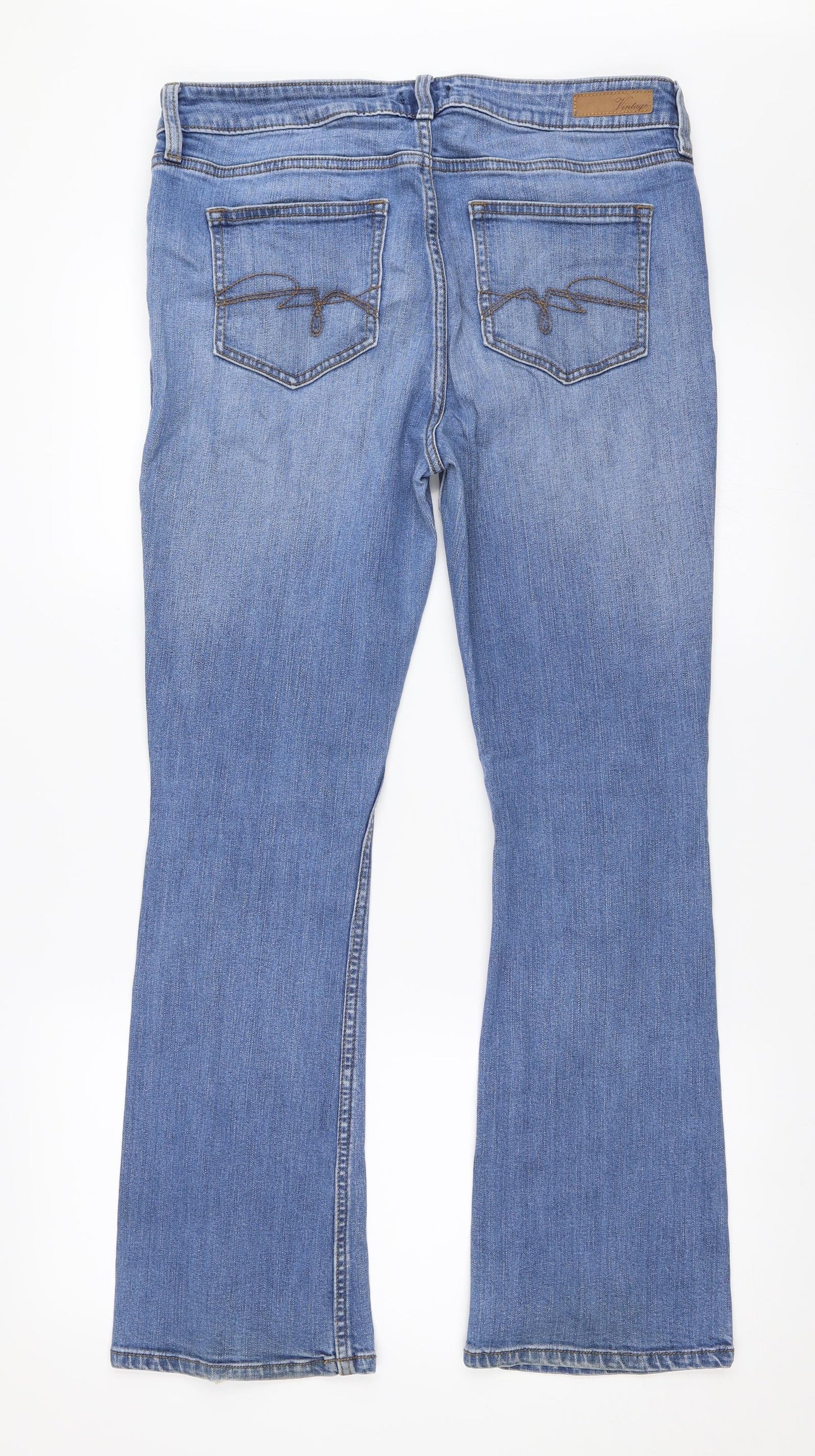 F&F Womens Blue  Denim Bootcut Jeans Size 12 L29 in