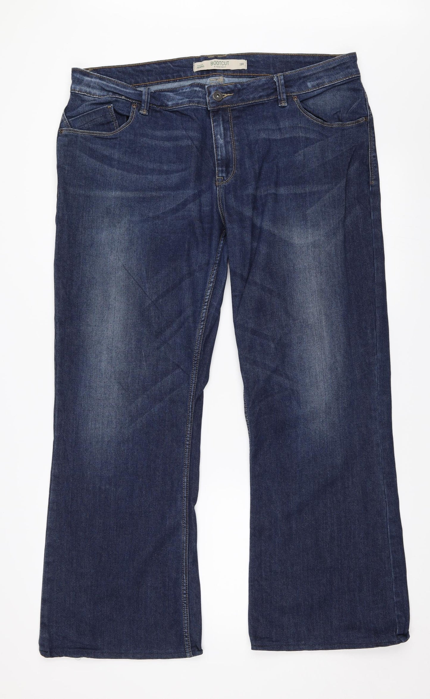 NEXT Womens Blue  Denim Bootcut Jeans Size 18 L28.5 in