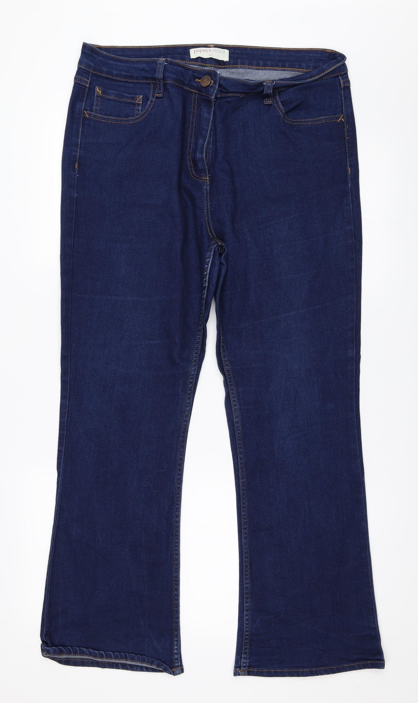 Papaya Womens Blue  Denim Bootcut Jeans Size 16 L28 in
