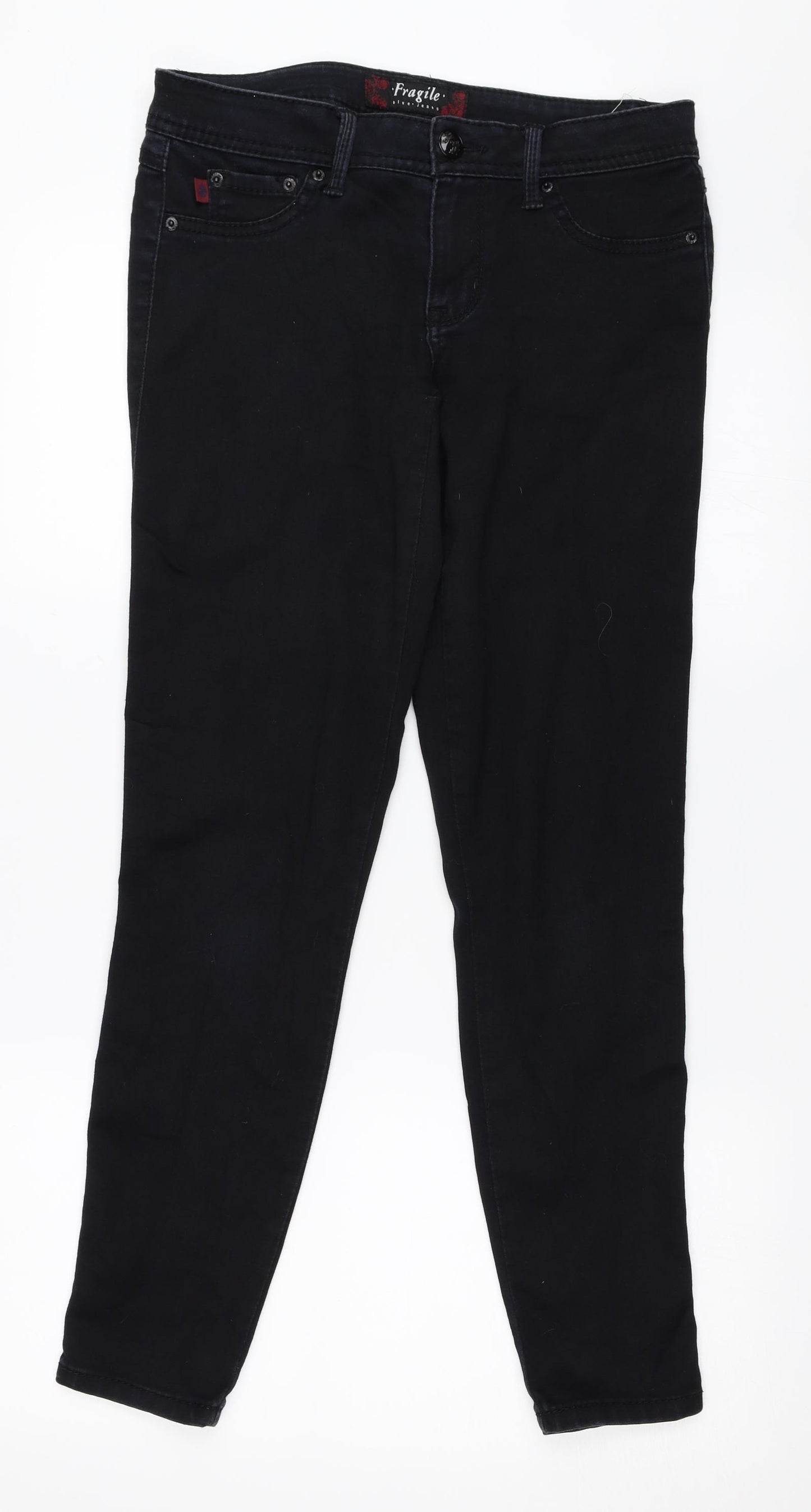 Fragile Womens Black   Skinny Jeans Size 12 L29 in