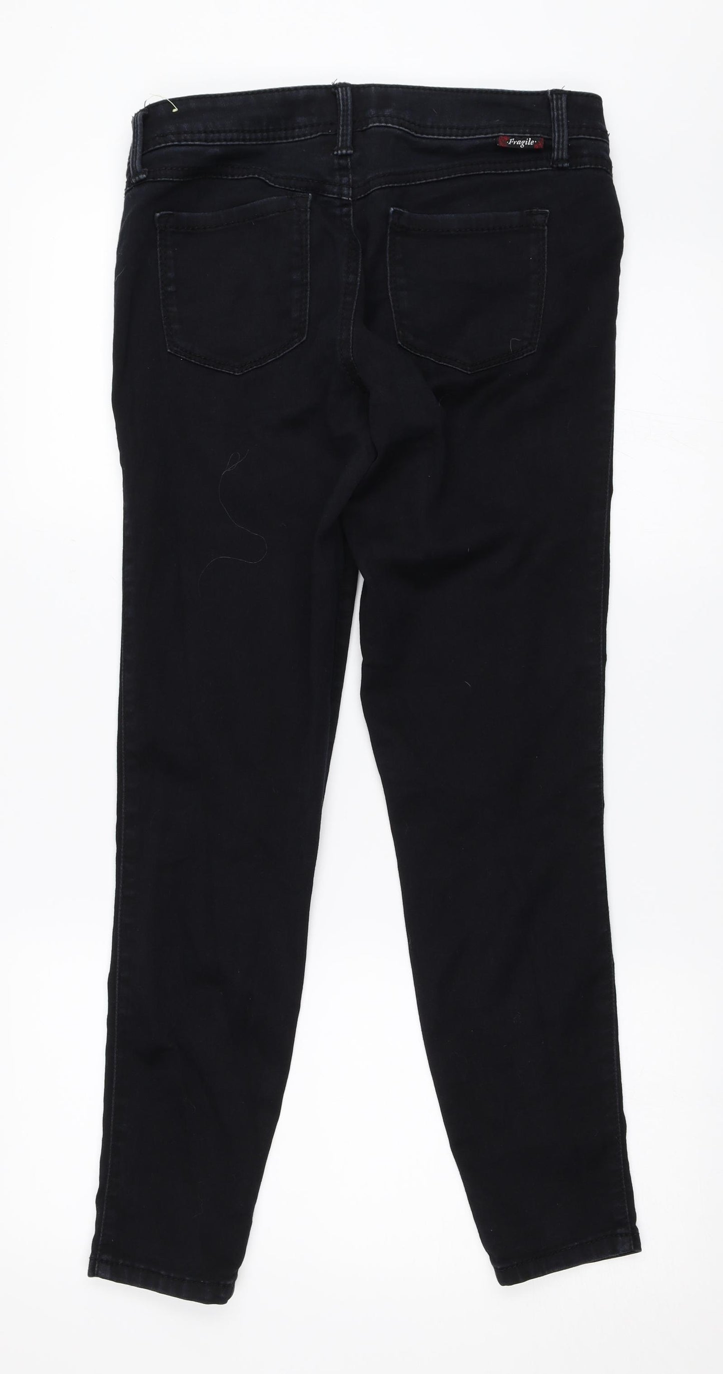 Fragile Womens Black   Skinny Jeans Size 12 L29 in