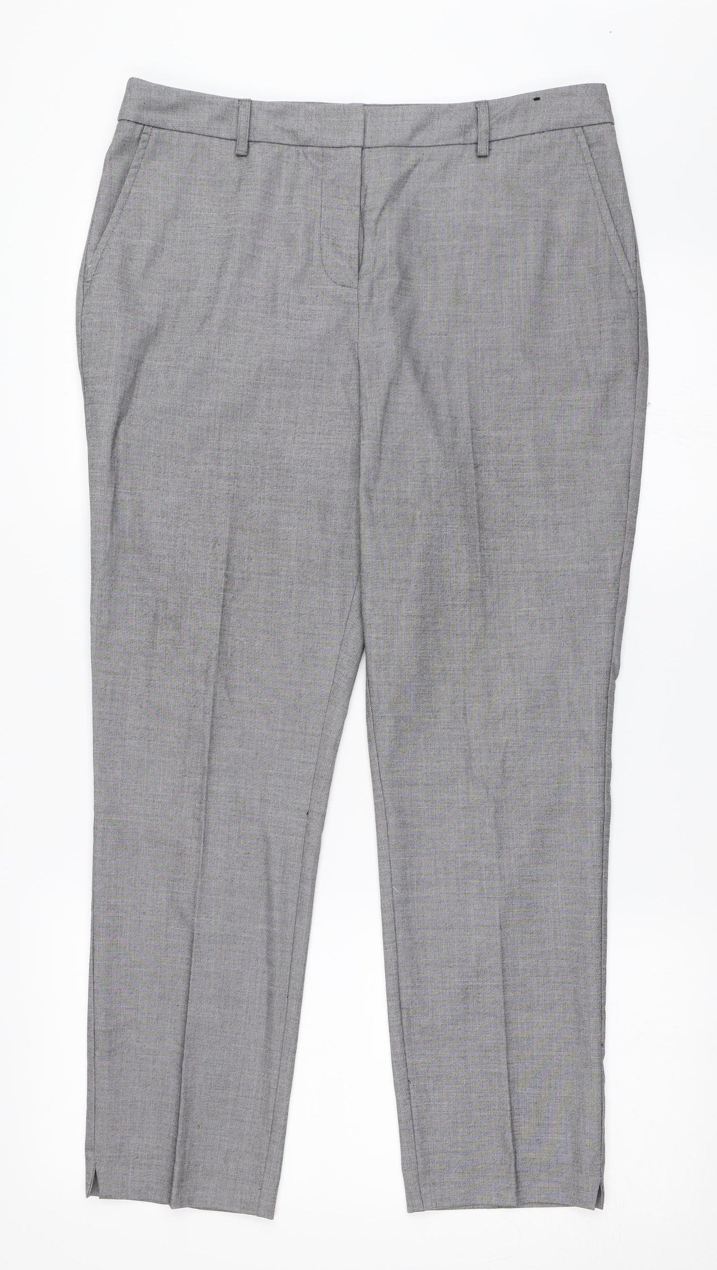 Papaya Womens Grey   Trousers  Size 12 L27 in