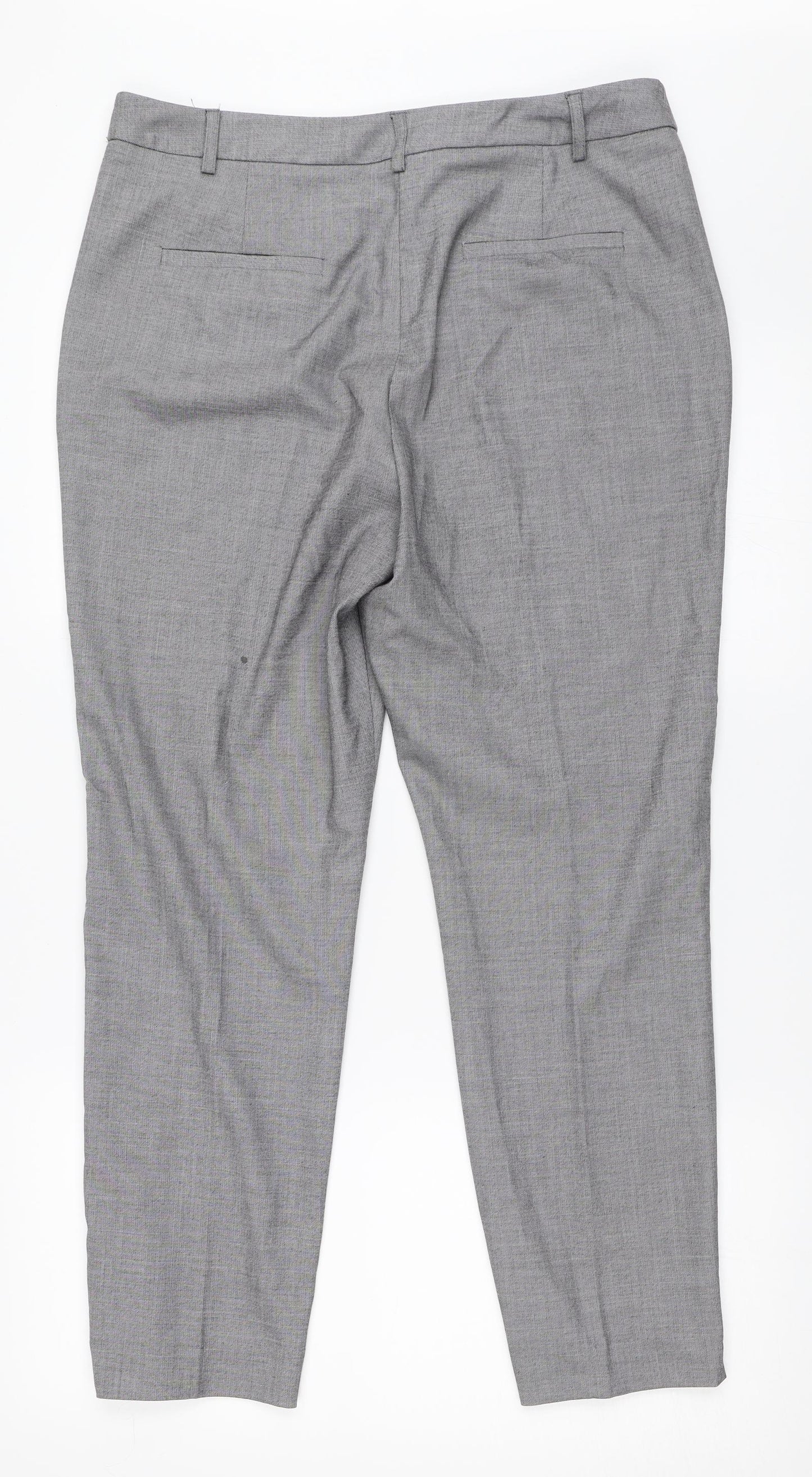 Papaya Womens Grey   Trousers  Size 12 L27 in