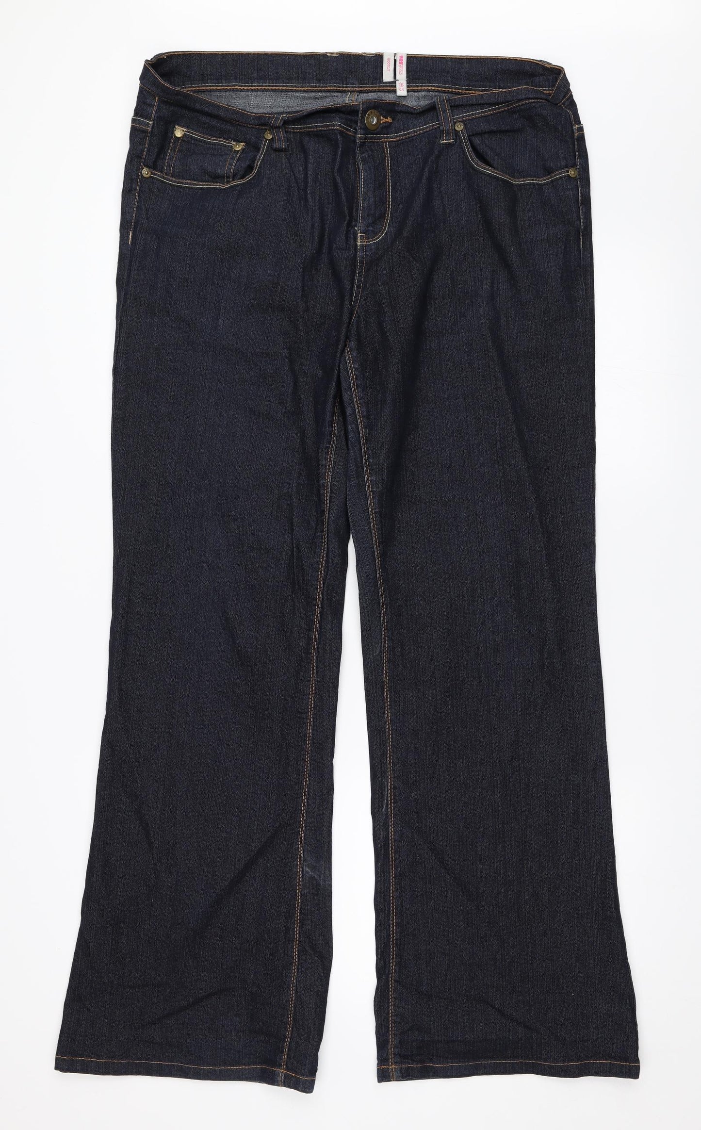 YesYes Womens Blue  Denim Bootcut Jeans Size 16 L31.5 in