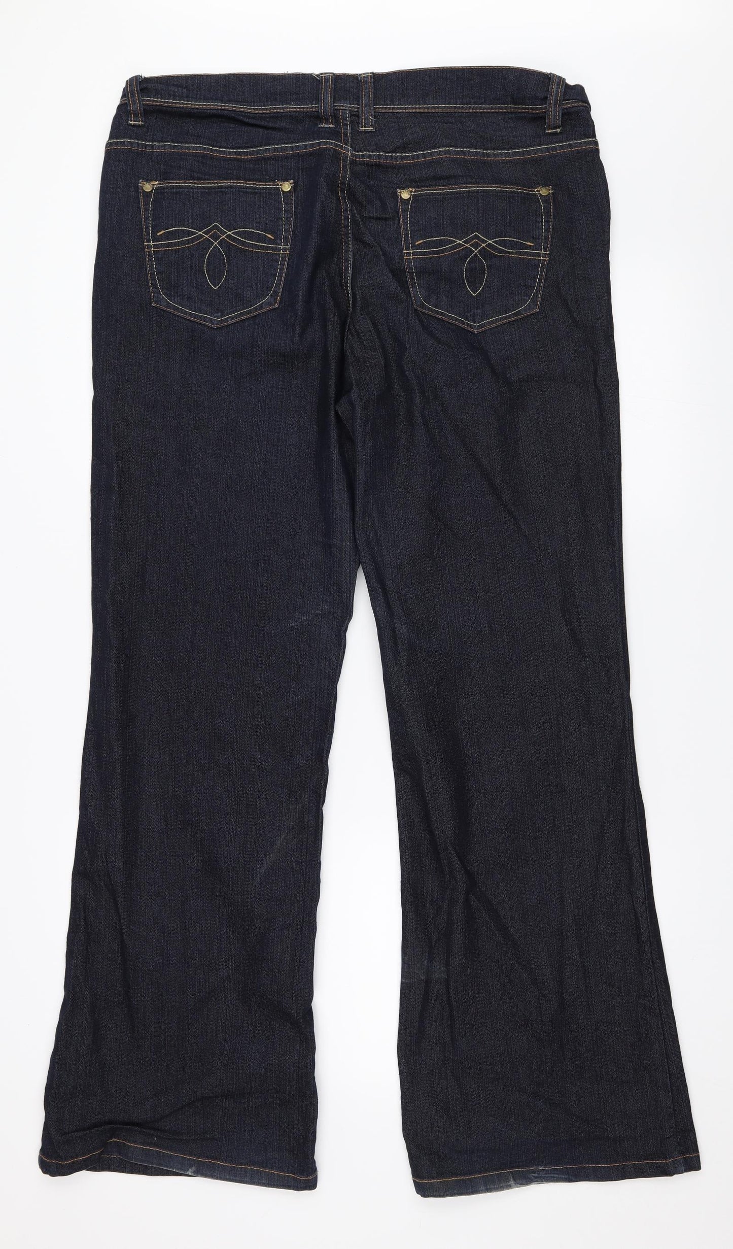 YesYes Womens Blue  Denim Bootcut Jeans Size 16 L31.5 in