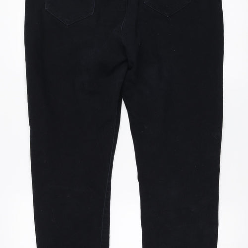Blue Fashion Womens Black  Denim Straight Jeans Size 34 in L29 in