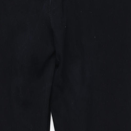 Blue Fashion Womens Black  Denim Straight Jeans Size 34 in L29 in
