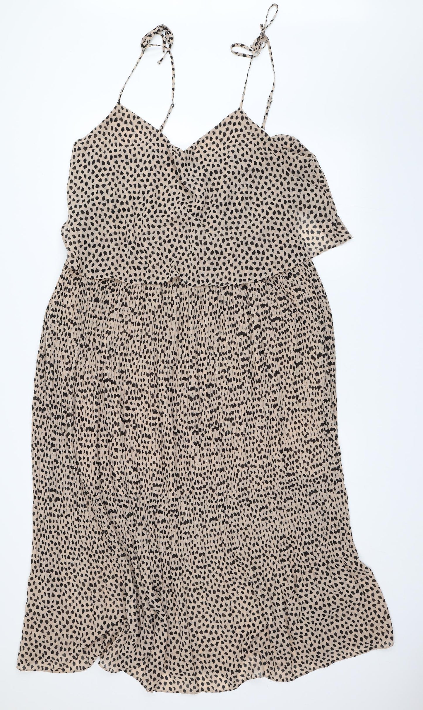 New Look Womens Beige Animal Print  Trapeze & Swing  Size 18
