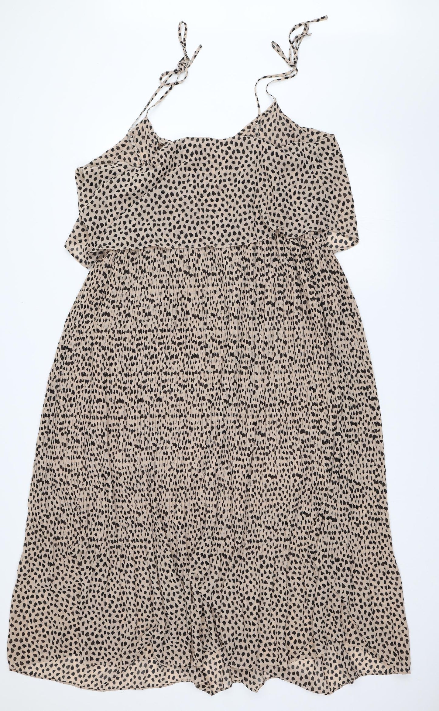 New Look Womens Beige Animal Print  Trapeze & Swing  Size 18