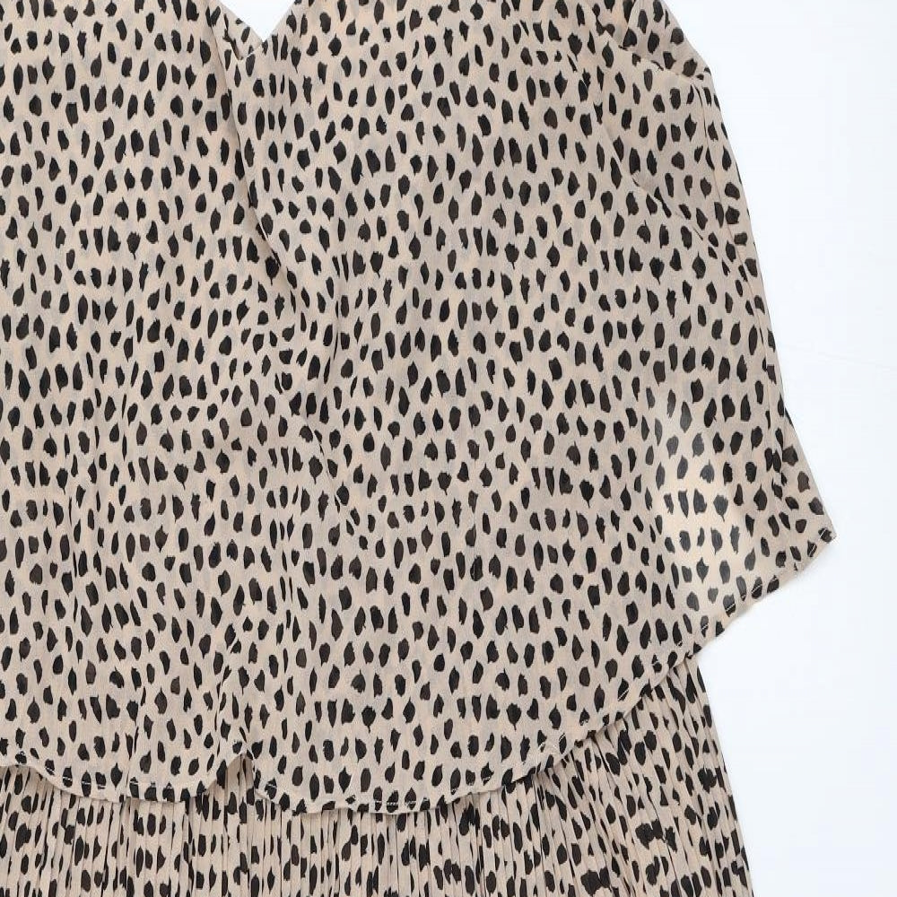 New Look Womens Beige Animal Print  Trapeze & Swing  Size 18