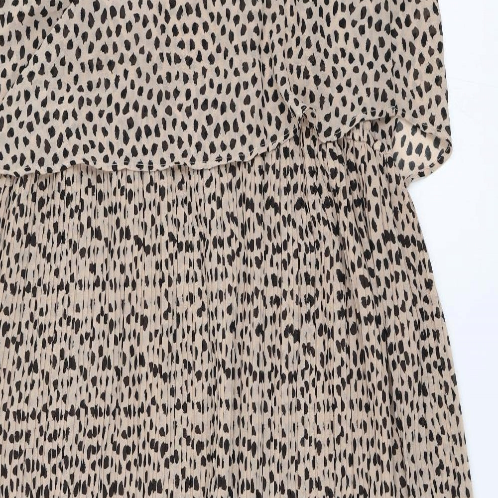 New Look Womens Beige Animal Print  Trapeze & Swing  Size 18