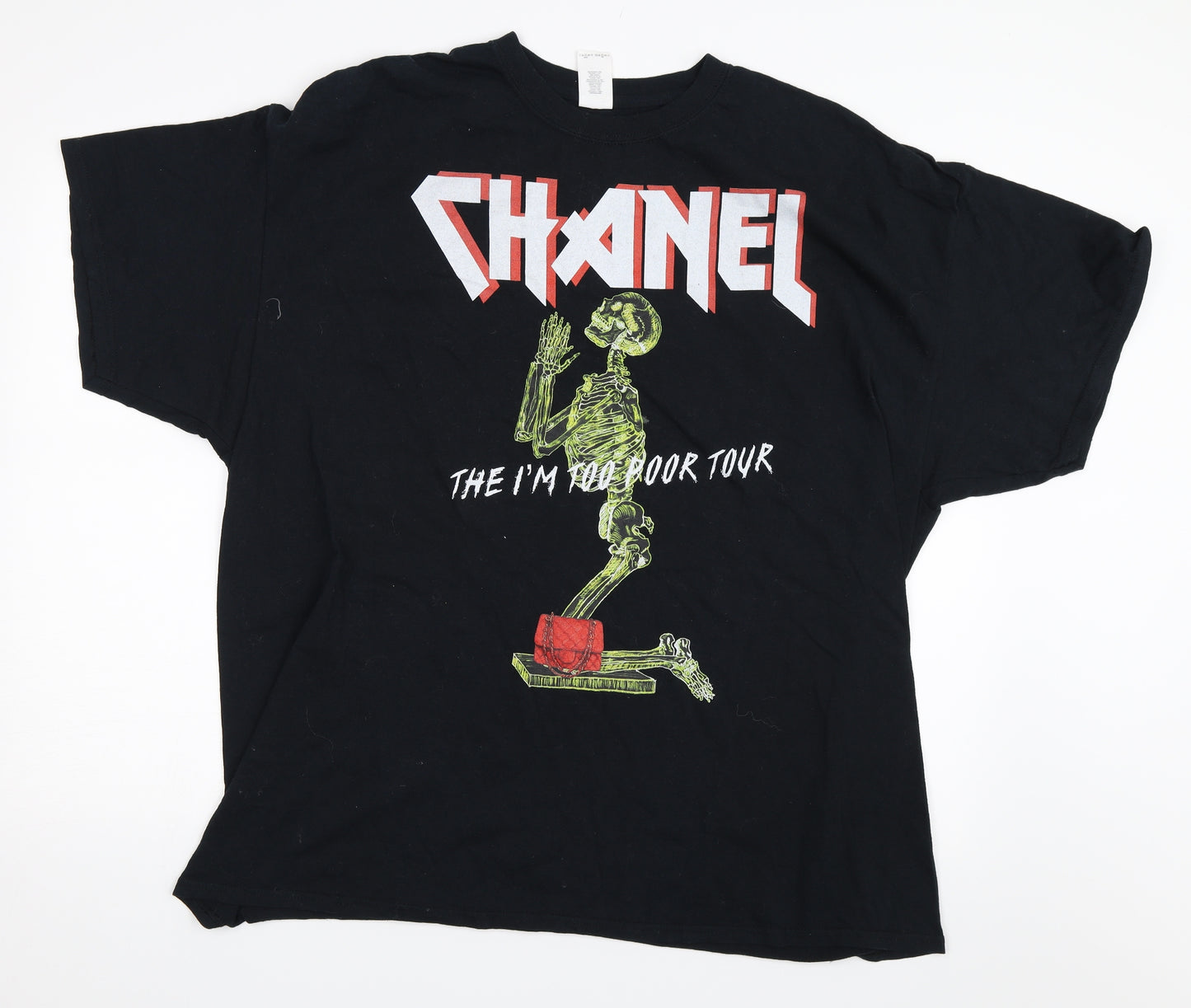 Gildan Mens Black    T-Shirt Size 2XL