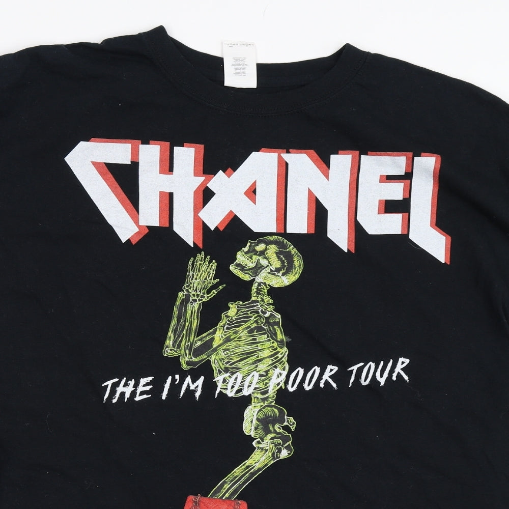 Gildan Mens Black    T-Shirt Size 2XL