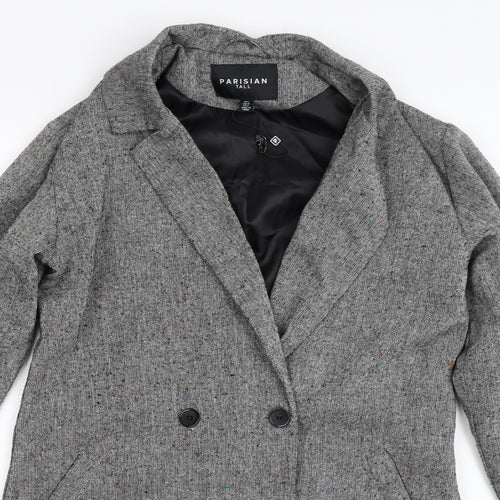 Parsian Womens Grey   Overcoat Coat Size 8